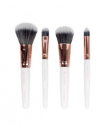 Brushworks Travel Set White & Gold matkakokoinen meikkisivellinsetti 4 kpl