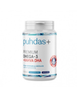 Puhdas+ Premium Omega-3 + Vahva DHA 120 kaps, FOS Sertifioitu