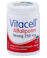 Vitacell Alfalipoiini Strong 250 mg 120 tabl.