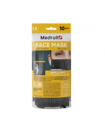 Medrull Face Mask kirurginen suu-nenäsuojus Type I musta 10kpl