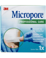 MICROPORE kuitukangashaavateippi valkoinen 5cm x 10m
