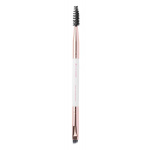 Brushworks Double Ended Brow Brush White & Gold kulmasivellin