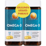 Sana-sol Omega-3 kalaöljyvalmiste säästöpakkaus, 2 x 150 kaps 