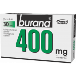 BURANA 400 mg 30 fol tabl, kalvopääll