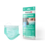 Medrull Face Mask kirurginen suu-nenäsuojus Type I vihreä 5kpl