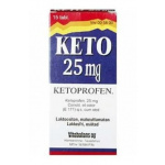KETO 25 mg 15 fol tabl, kalvopääll