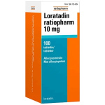 LORATADIN RATIOPHARM 10 mg 100 fol tabl