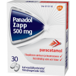 PANADOL ZAPP 500 mg 30 fol tabl, kalvopääll