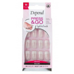 Depend Press & Go French Look Rosa Medium Square tekokynnet 24 kpl