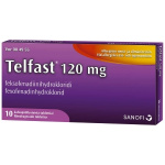 TELFAST 120 mg 10 fol tabl, kalvopääll