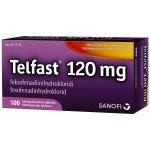 TELFAST 120 mg 100 fol tabl, kalvopääll