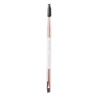 Brushworks Double Ended Brow Brush White & Gold kulmasivellin