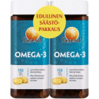 Sana-sol Omega-3 kalaöljyvalmiste säästöpakkaus, 2 x 150 kaps 