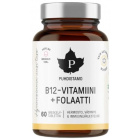 Puhdistamo B12-vitamiini + Folaatti, Vadelma 60 kaps